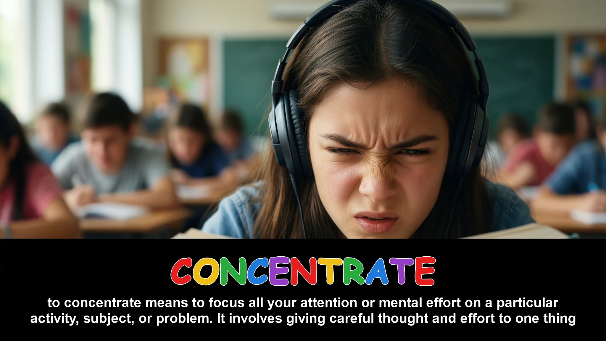 English Illustration for concentrate